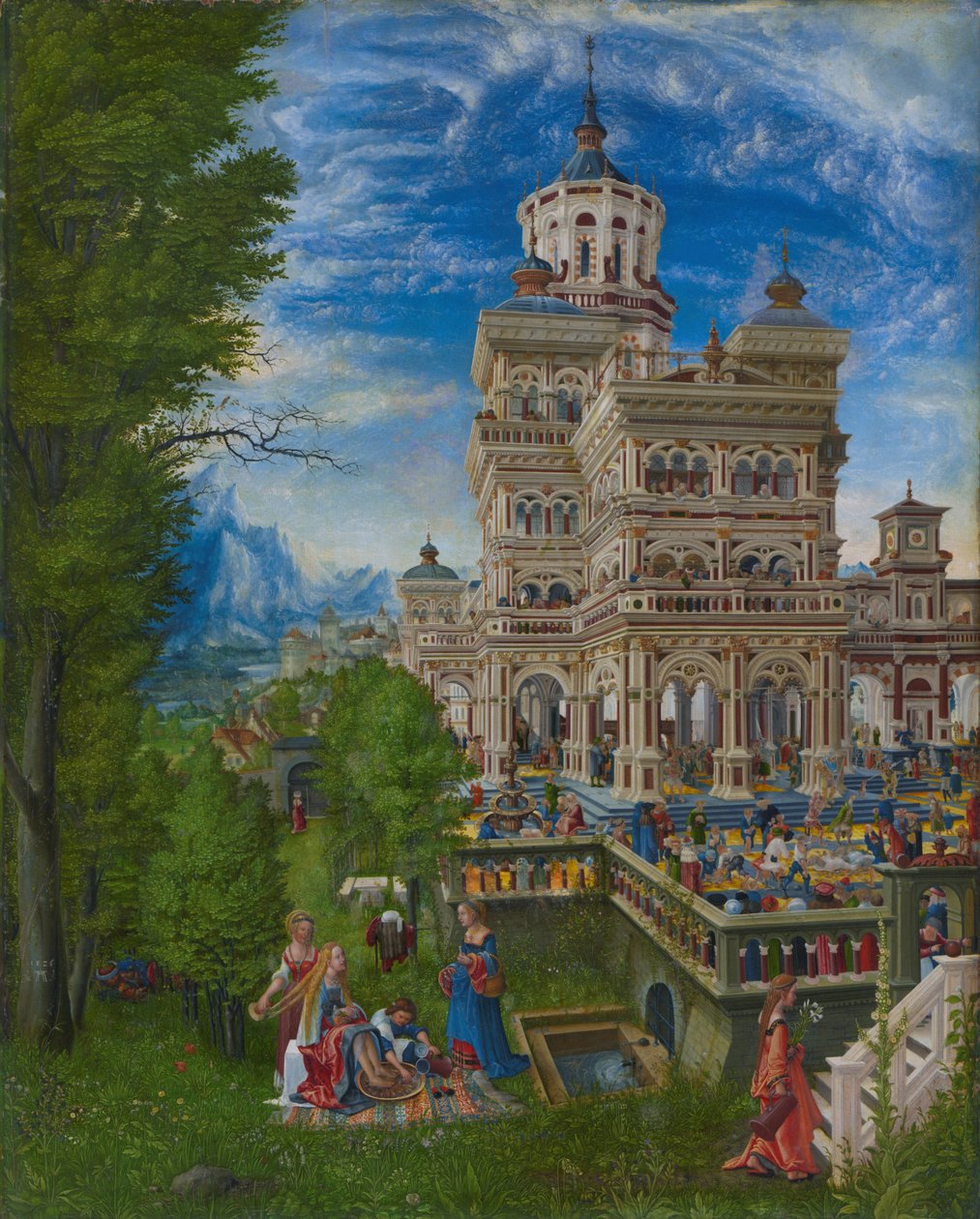 Susanna i badet og steningen af de ældste af Albrecht Altdorfer
