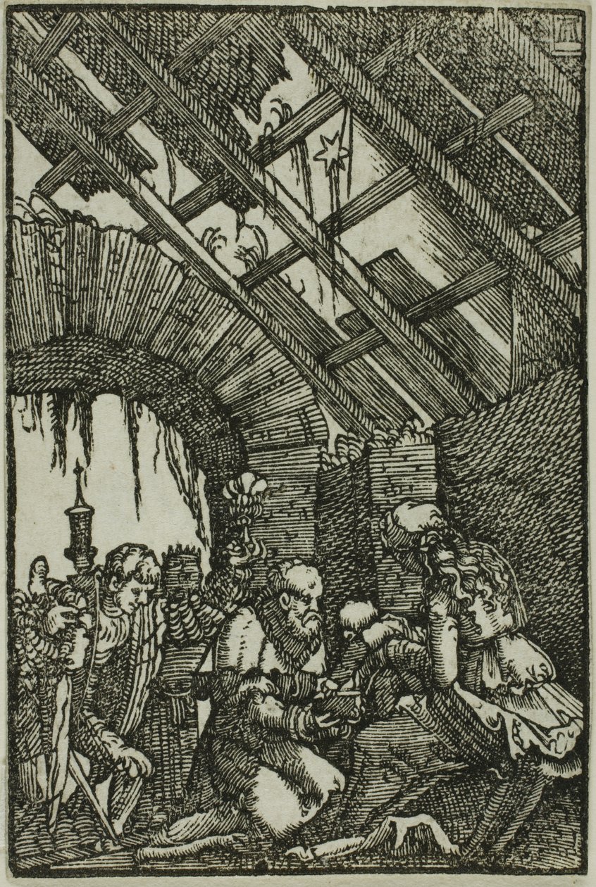 Magiernes tilbedelse, fra Menneskets fald og forløsning af Albrecht Altdorfer