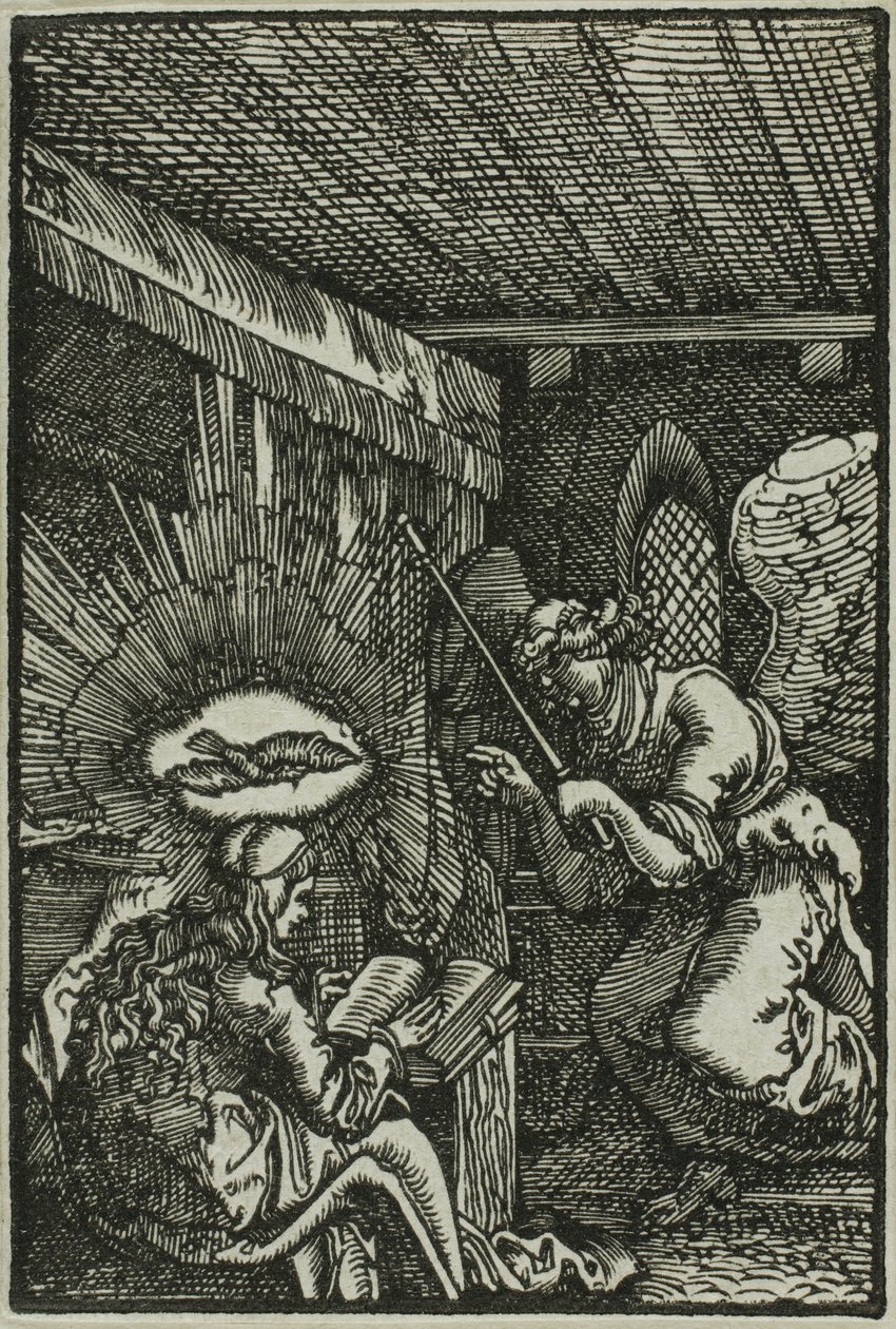 Bebudelsen, fra Menneskets Fald og Forløsning af Albrecht Altdorfer