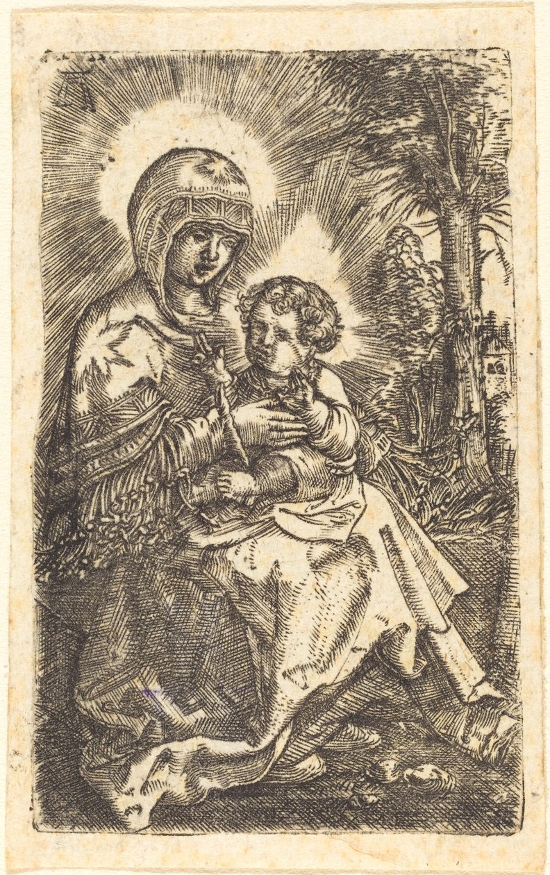 Den "smukke jomfru" fra Ratisbon i et landskab af Albrecht Altdorfer