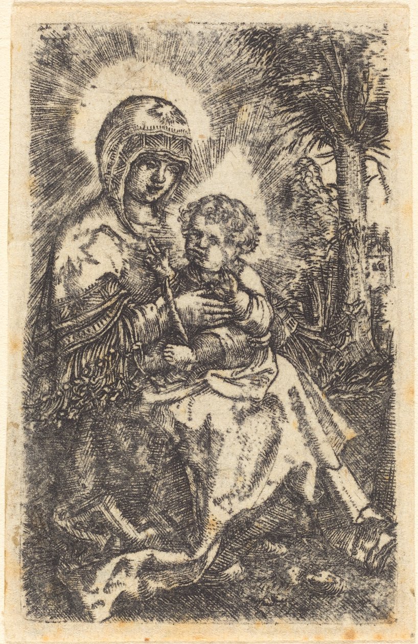 Den "smukke jomfru" fra Ratisbon i et landskab af Albrecht Altdorfer