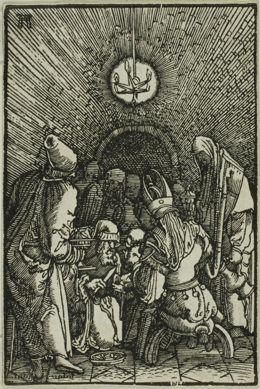 Omskærelsen, fra Menneskets Fald og Forløsning af Albrecht Altdorfer