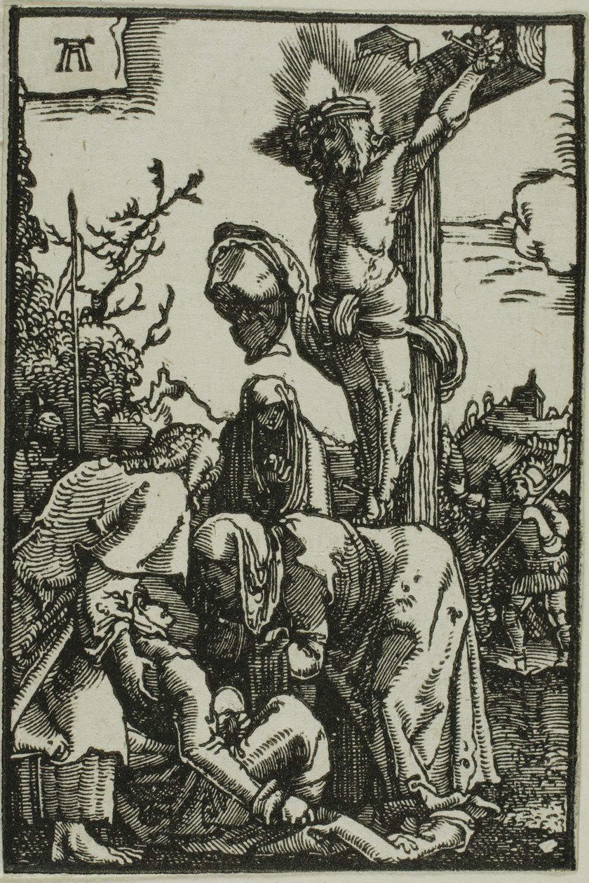Korsfæstelsen, fra Menneskets Fald og Forløsning af Albrecht Altdorfer