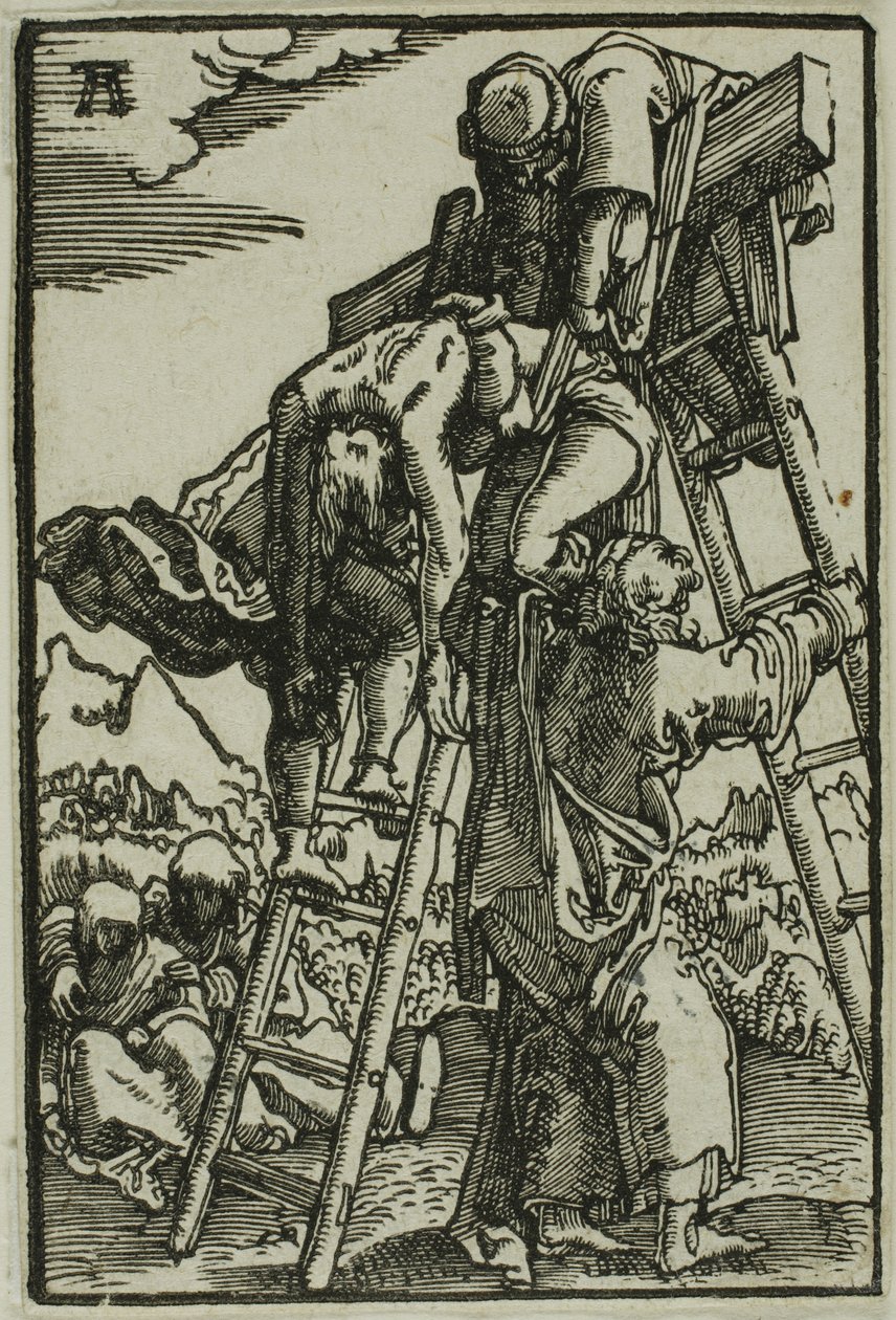 Nedstigningen fra korset, fra Menneskets fald og forløsning af Albrecht Altdorfer