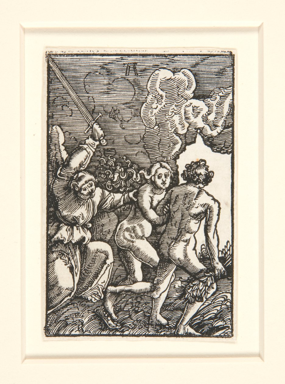 Uddrivelsen fra Paradiset, fra Menneskets Fald og Forløsning af Albrecht Altdorfer