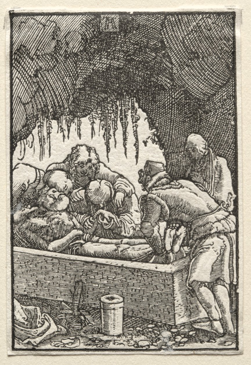 Menneskets fald og forløsning: Kristi begravelse, ca. 1515. af Albrecht Altdorfer
