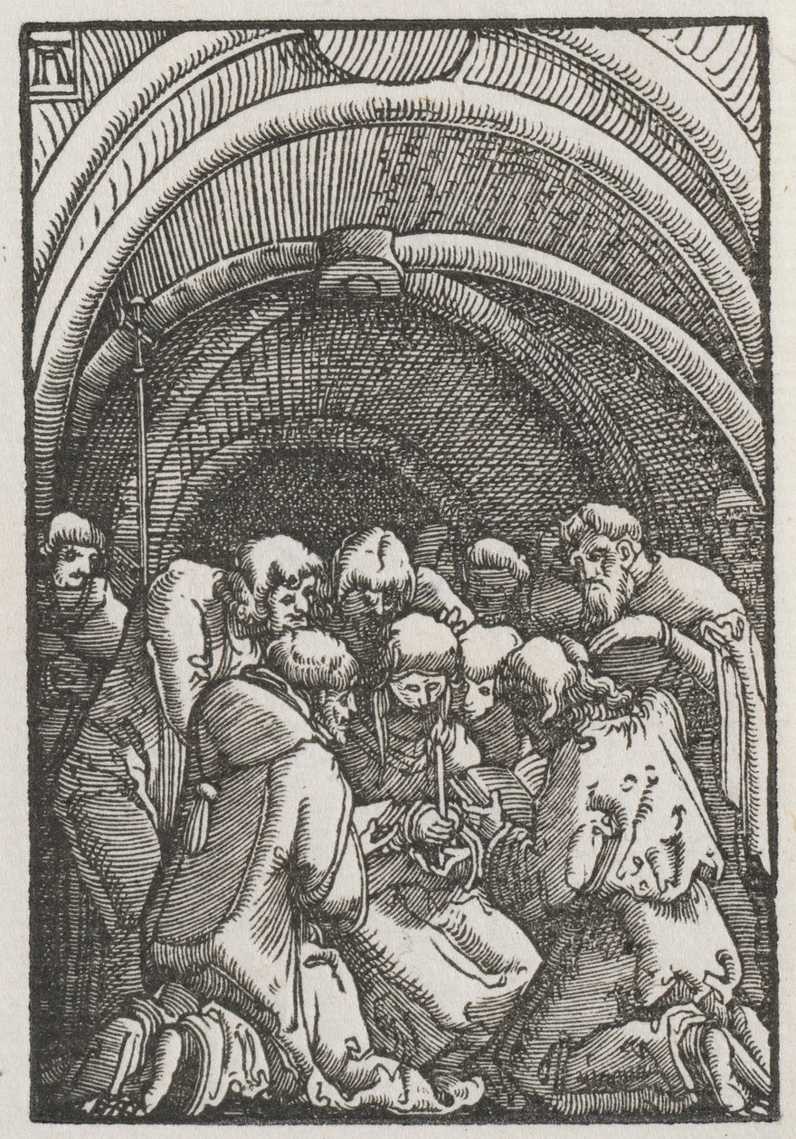 Menneskets fald og forløsning: Jomfruens død, ca. 1515. af Albrecht Altdorfer