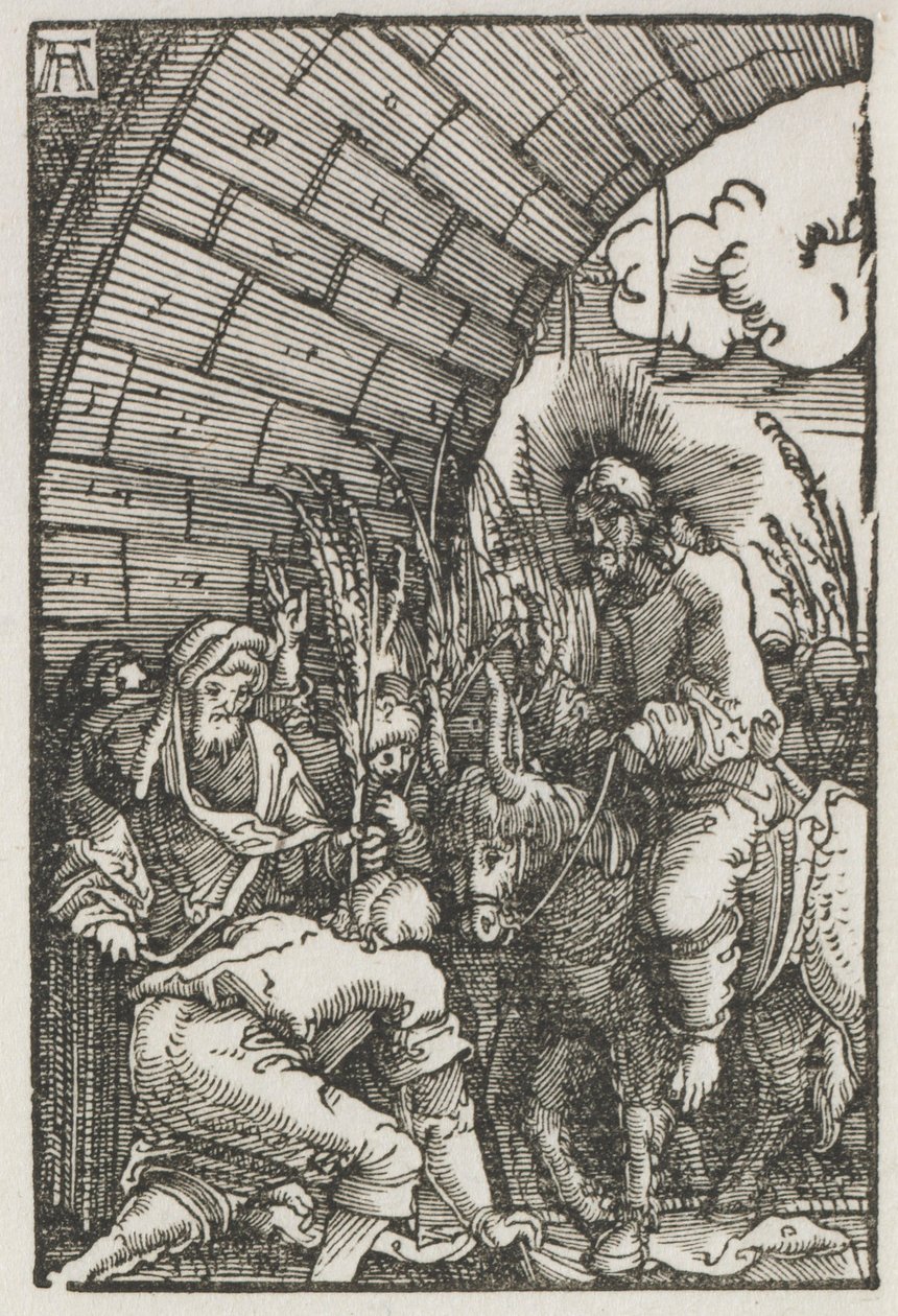 Menneskets fald og forløsning: Indtoget i Jerusalem, ca. 1515. af Albrecht Altdorfer