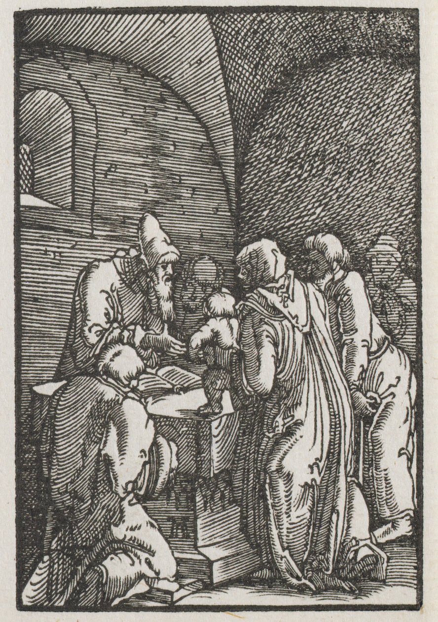Menneskets fald og forløsning: Præsentationen af Kristus i templet af Albrecht Altdorfer