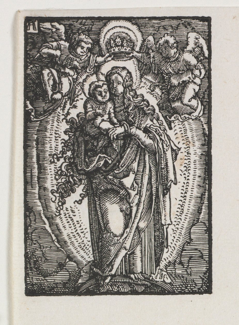 Menneskets fald og forløsning: Jomfruen som himlens dronning, ca. 1513. af Albrecht Altdorfer