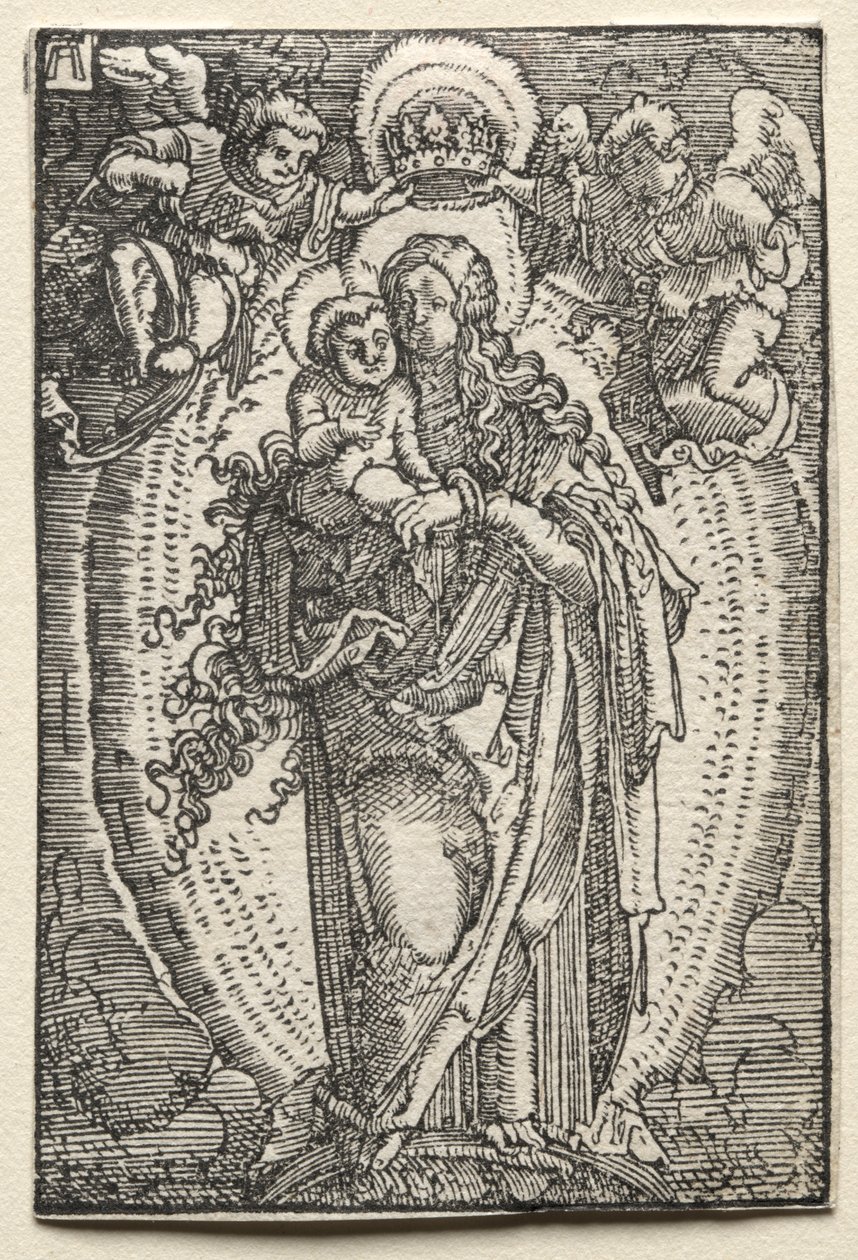 Menneskets fald og forløsning: Jomfruen som himlens dronning, ca. 1515. af Albrecht Altdorfer