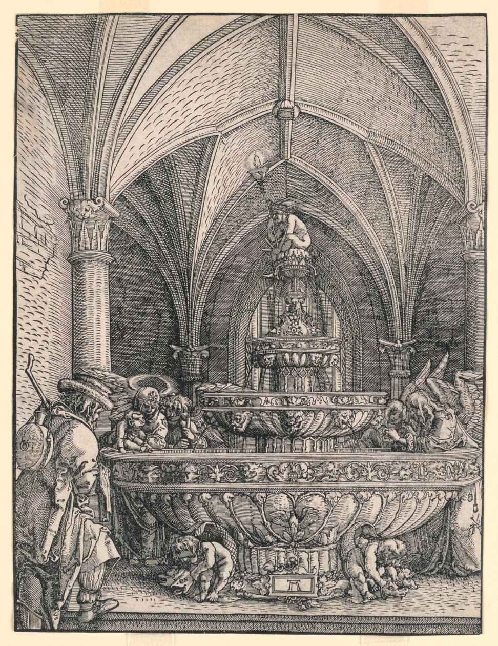 Den hellige familie på flugt til Egypten af Albrecht Altdorfer