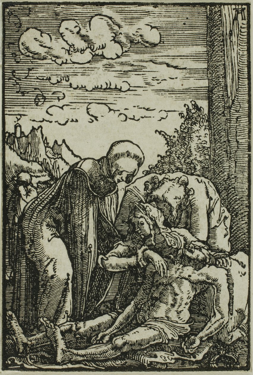 Jomfruens klagesang, fra Menneskets Fald og Forløsning af Albrecht Altdorfer