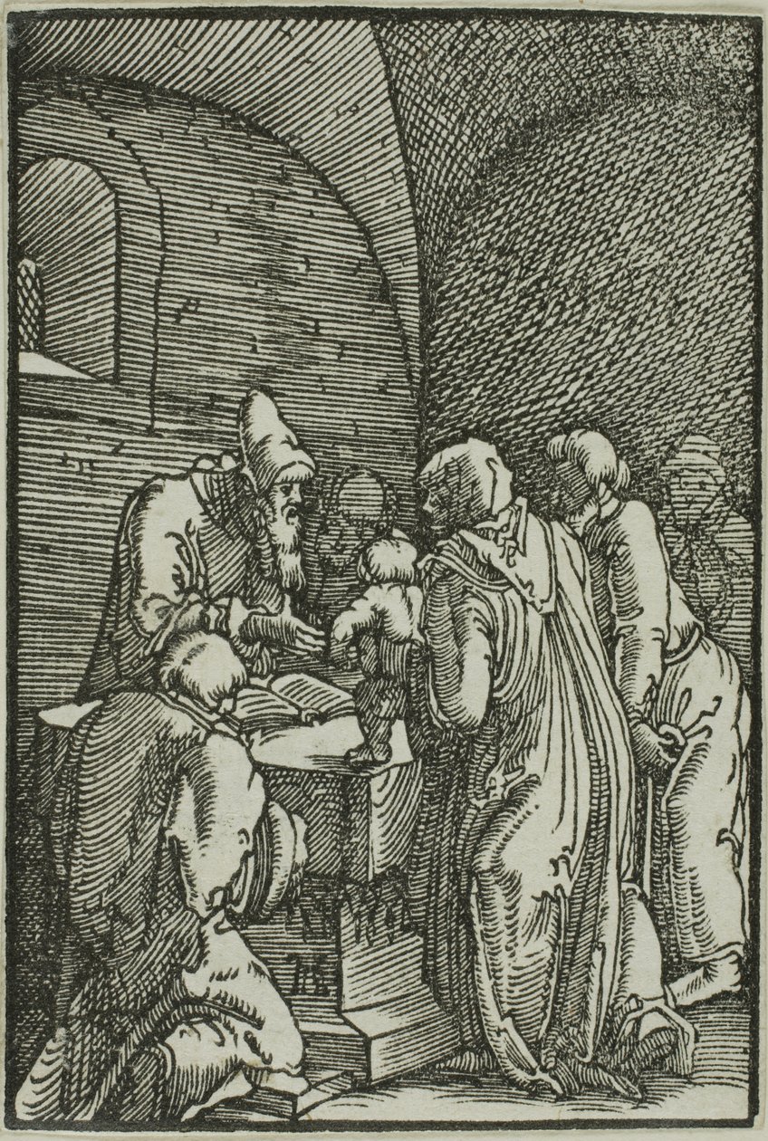Præsentationen i templet, fra Menneskets fald og forløsning af Albrecht Altdorfer