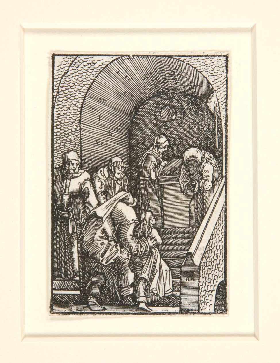 Præsentationen af jomfruen, fra menneskets fald og forløsning af Albrecht Altdorfer