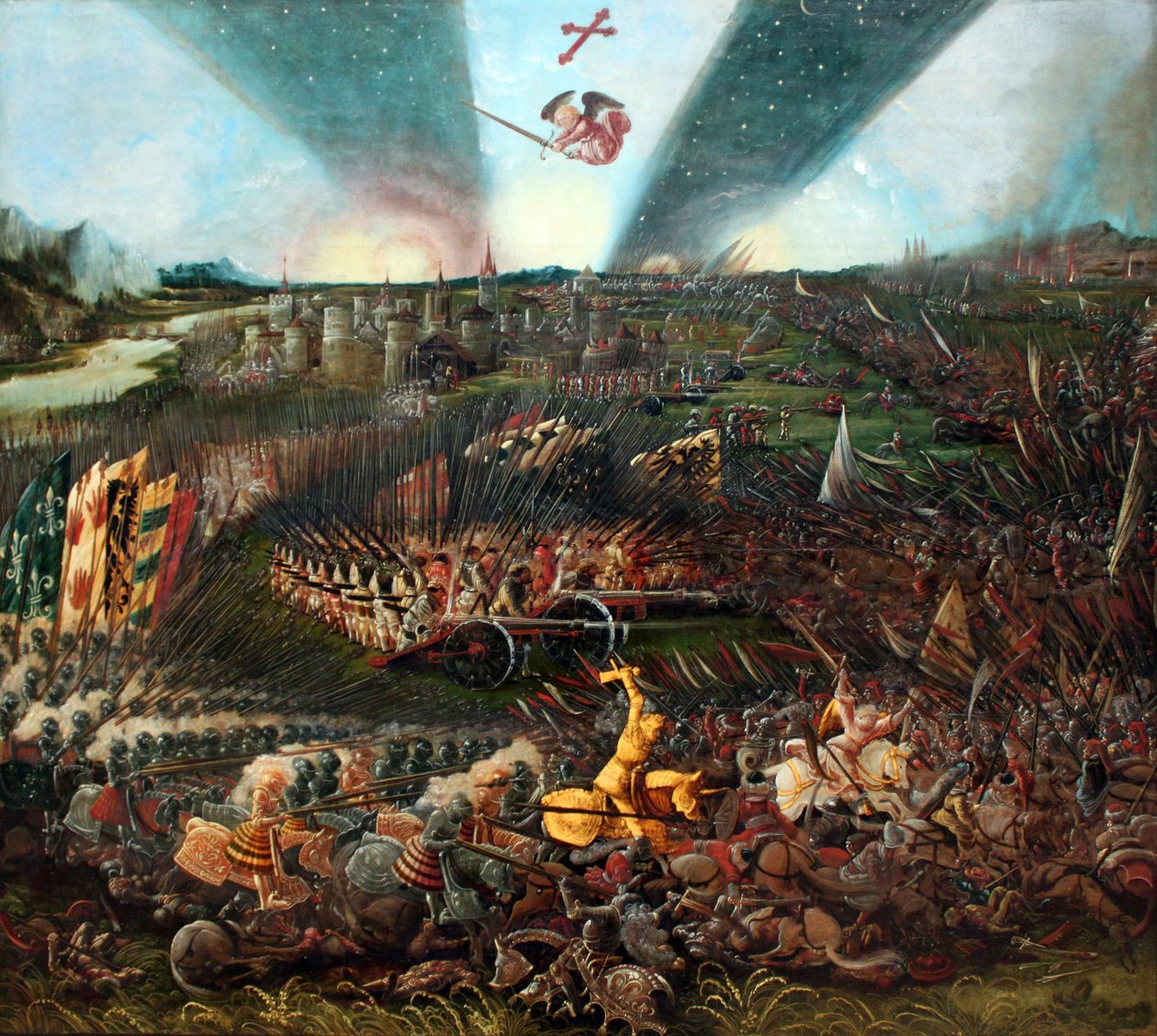 Karl den Stores sejr over avarerne nær Regensburg af Albrecht Altdorfer