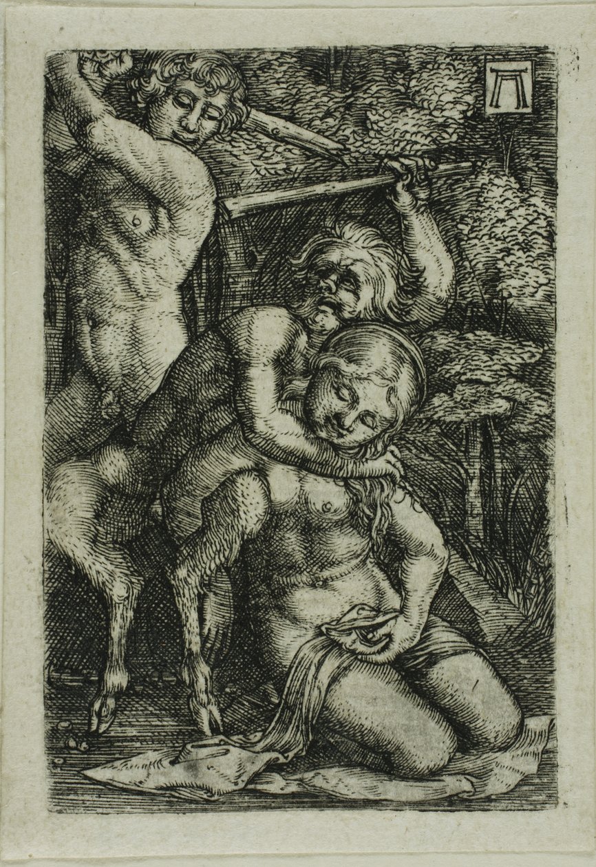 To satyrer kæmper om en nymfe af Albrecht Altdorfer