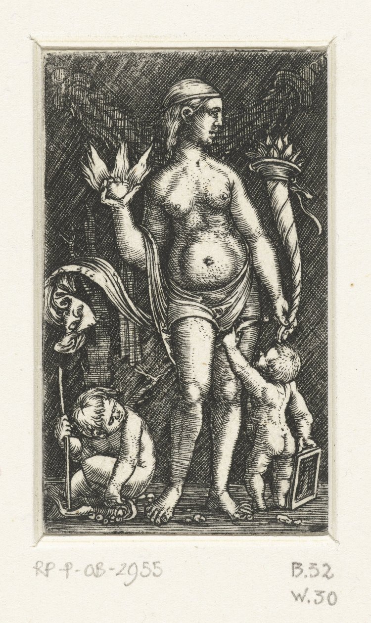 Venus med to putti af Albrecht Altdorfer