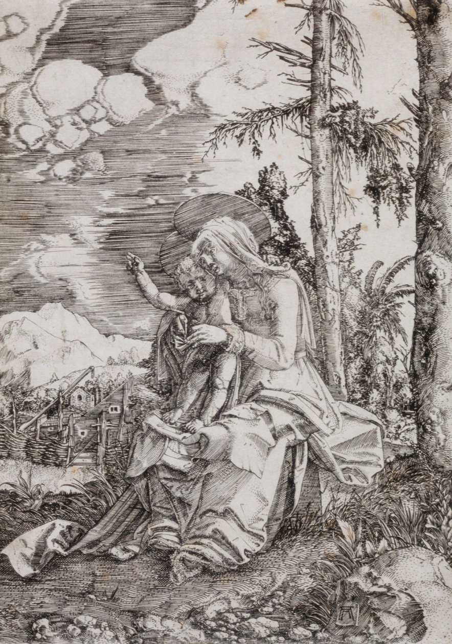 Jomfru Maria med barnet i et landskab af Albrecht Altdorfer