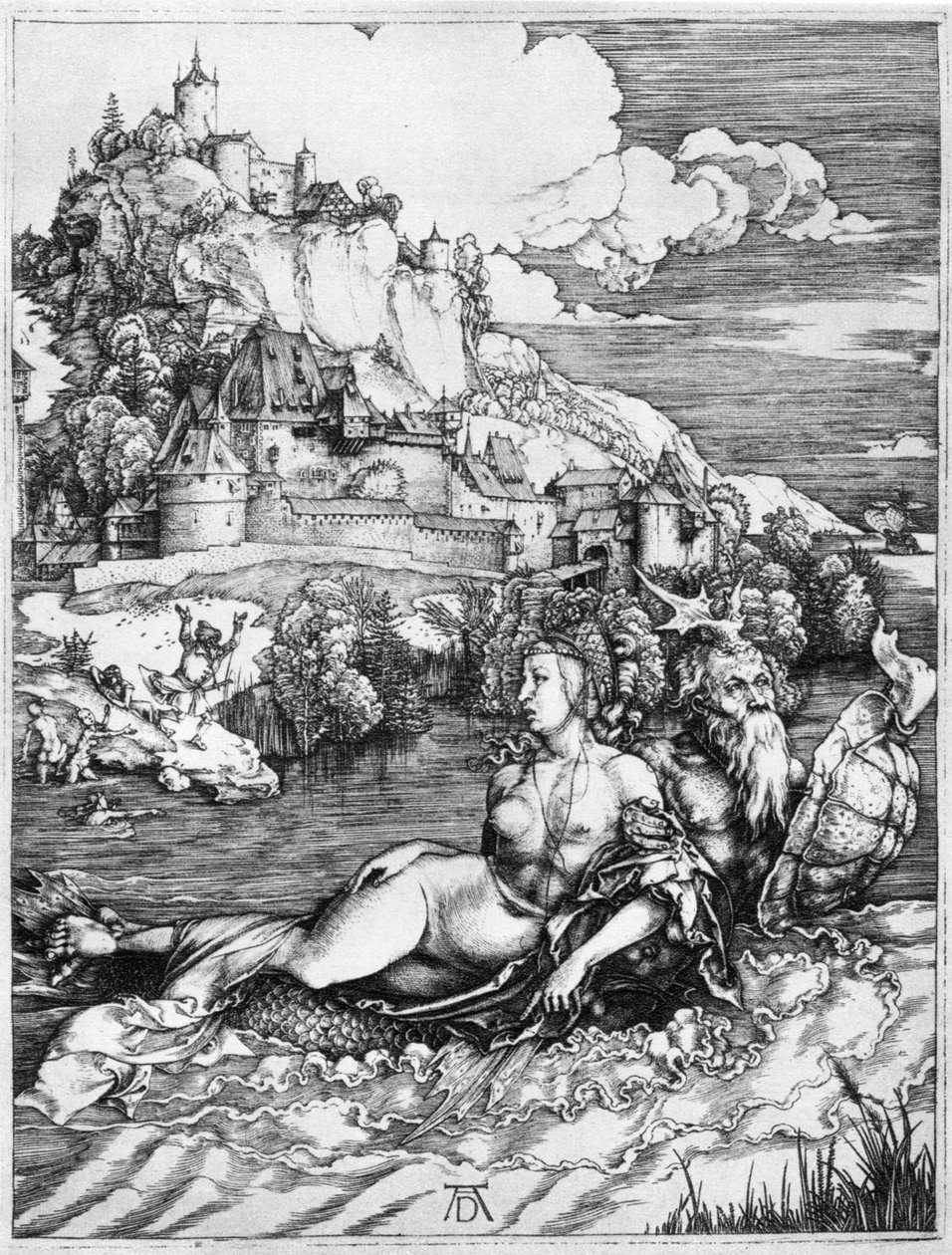 Et havuhyre, der bortfører en prinsesse, 1500, 1936 af Albrecht Dürer