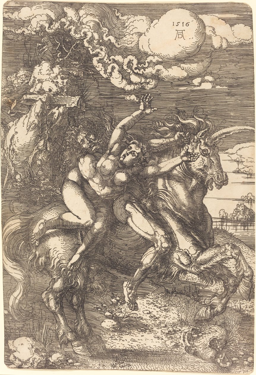 Bortførelse på en enhjørning af Albrecht Dürer