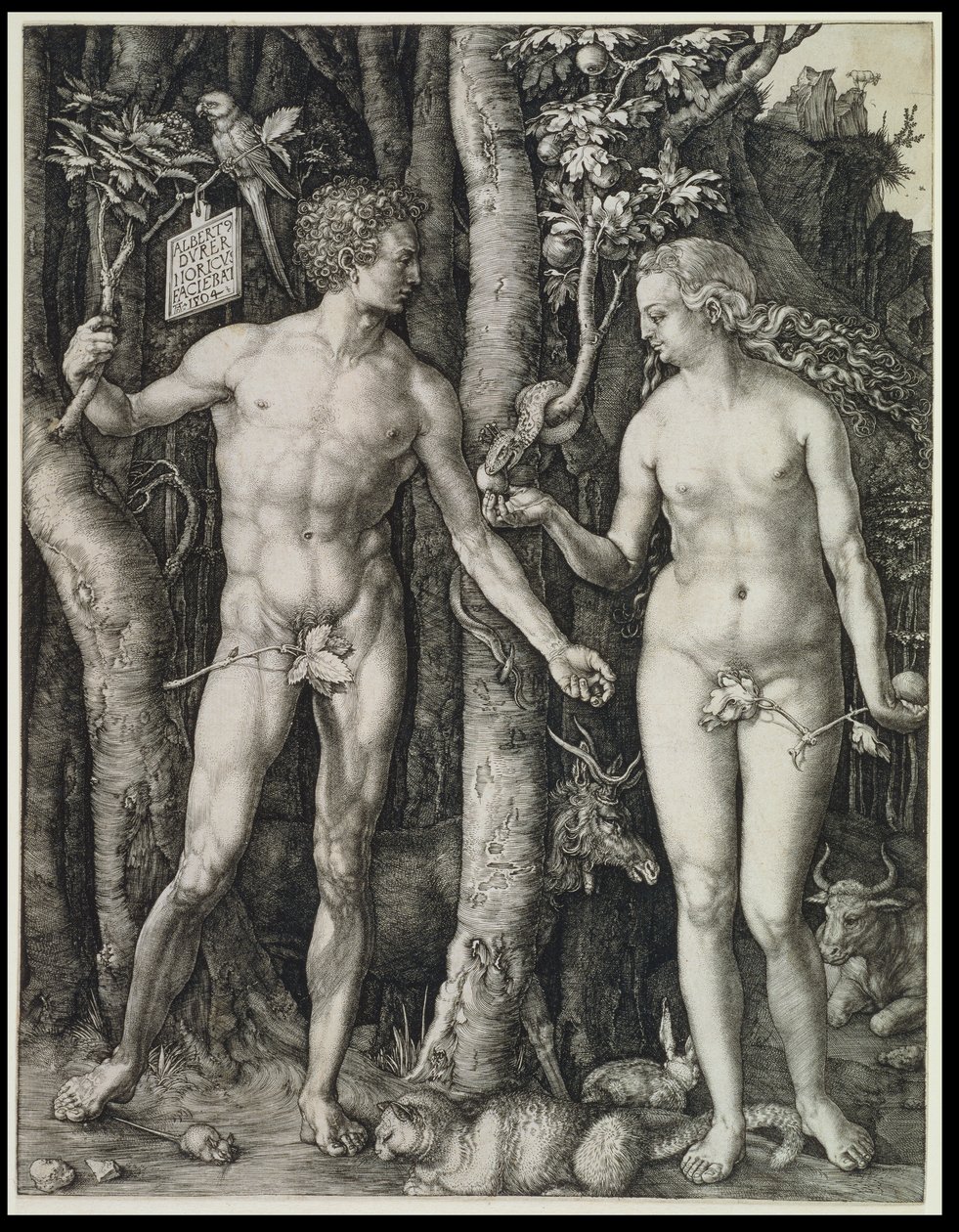 Adam og Eva (Syndefaldet) af Albrecht Dürer
