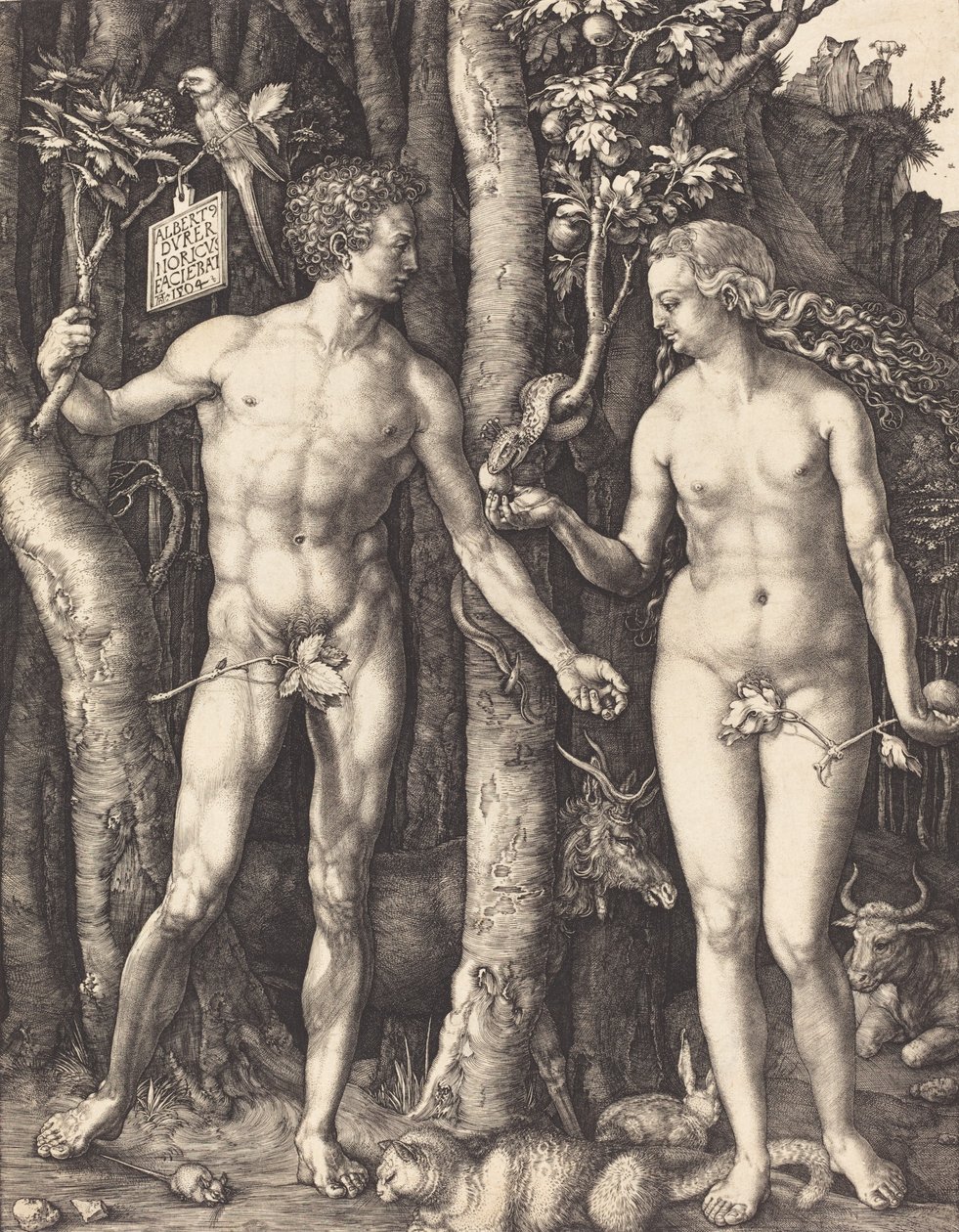 Adam og Eva, 1504. af Albrecht Dürer