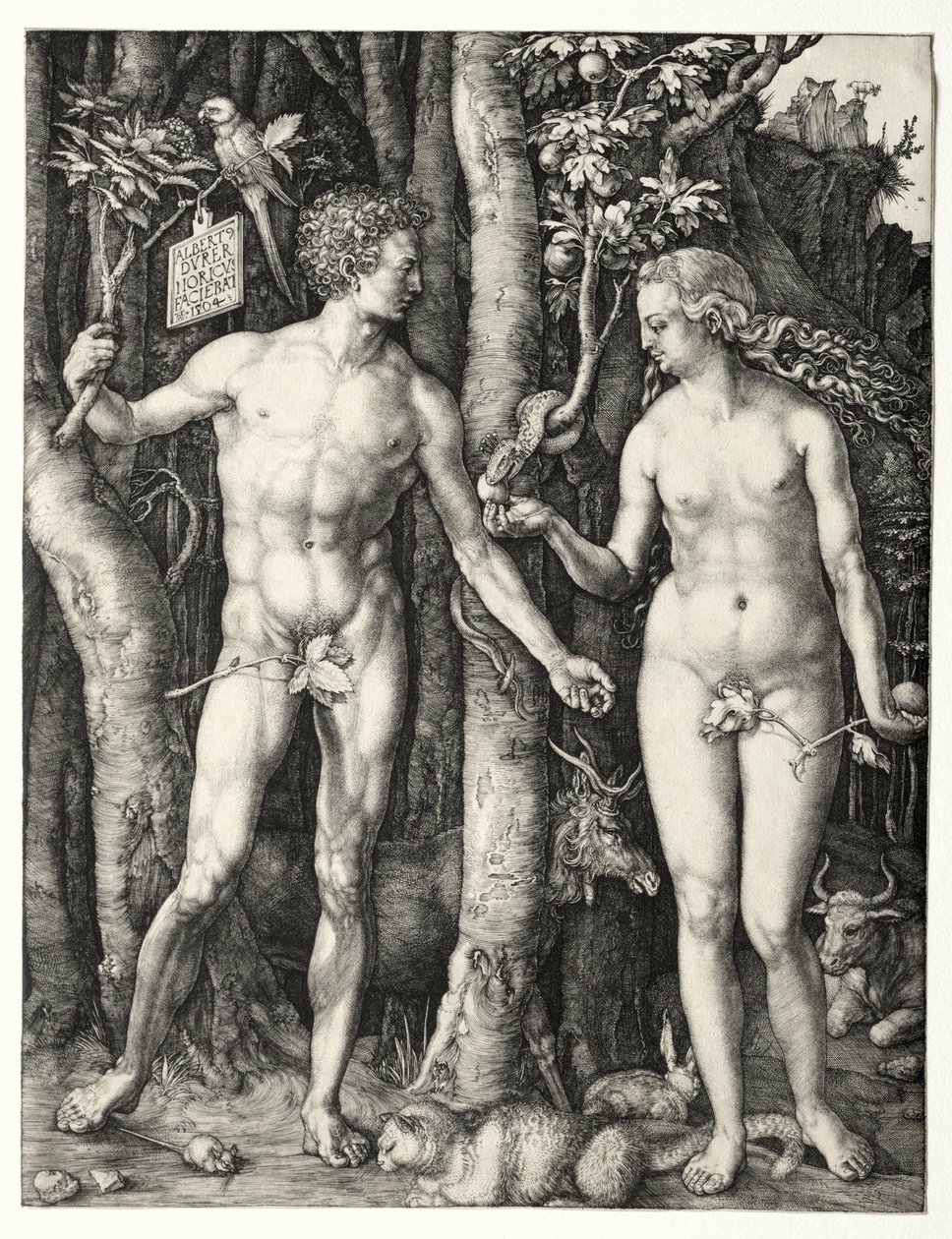 Adam og Eva, 1504. af Albrecht Dürer