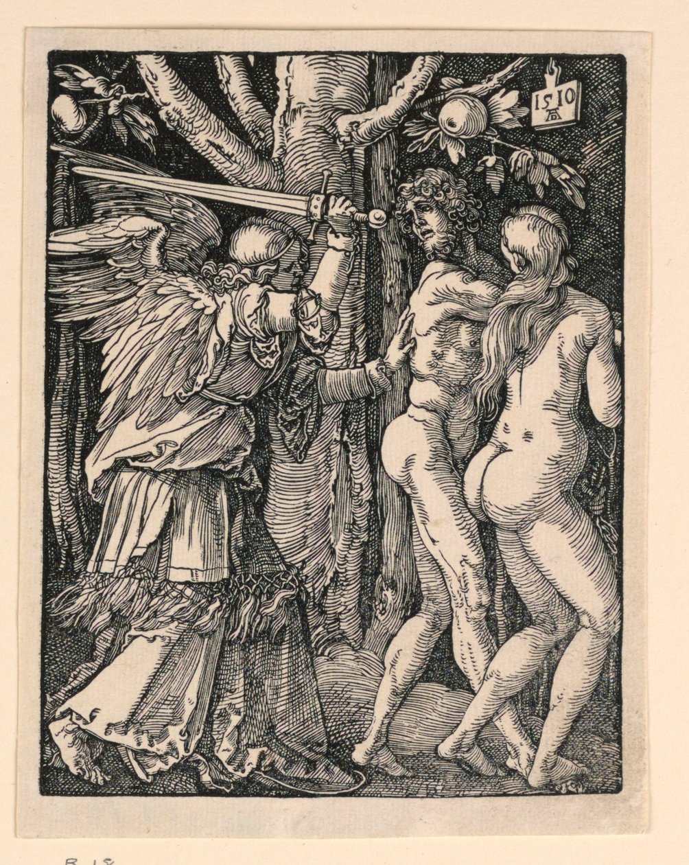Adam og Eva fordrevet fra Paradiset, fra The Little Passion-serien af Albrecht Dürer