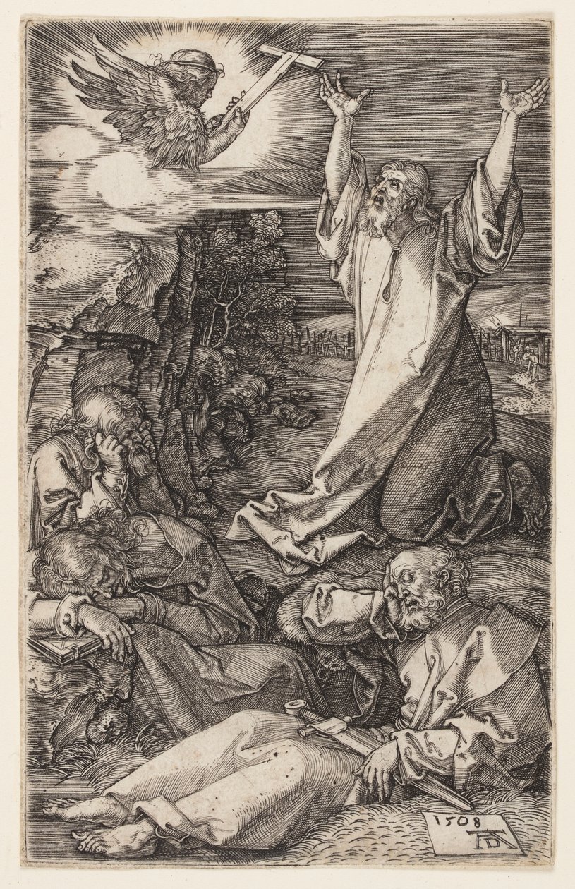 Agony in the Garden, fra The Engraved Passion af Albrecht Dürer