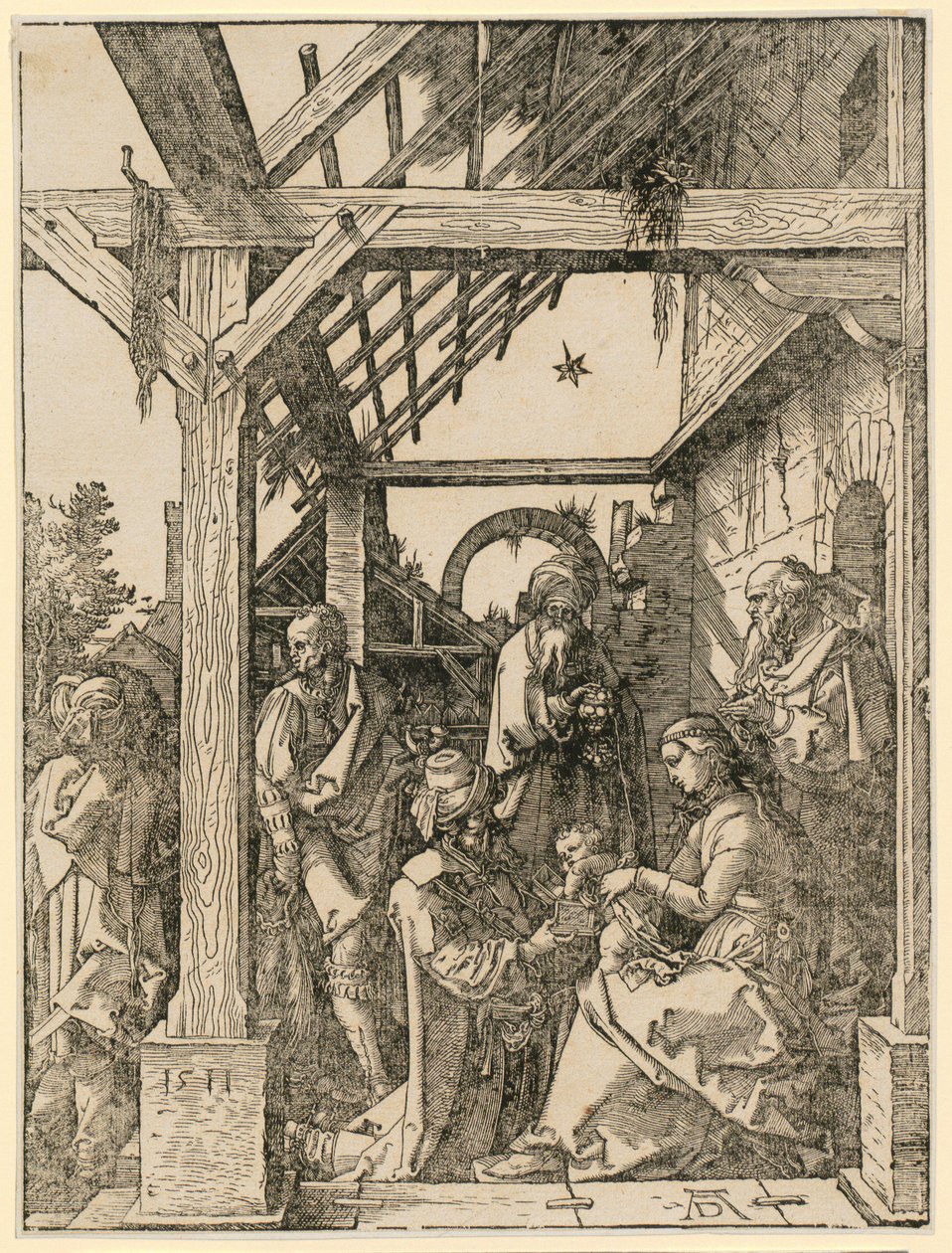 Tilbedelse af de hellige tre konger af Albrecht Dürer