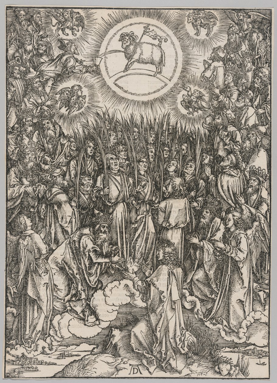 Apokalypse: Lammets tilbedelse – de udvalgtes salme af Albrecht Dürer