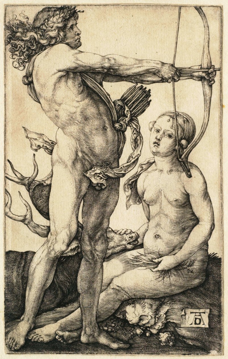 Apollon og Diana af Albrecht Dürer