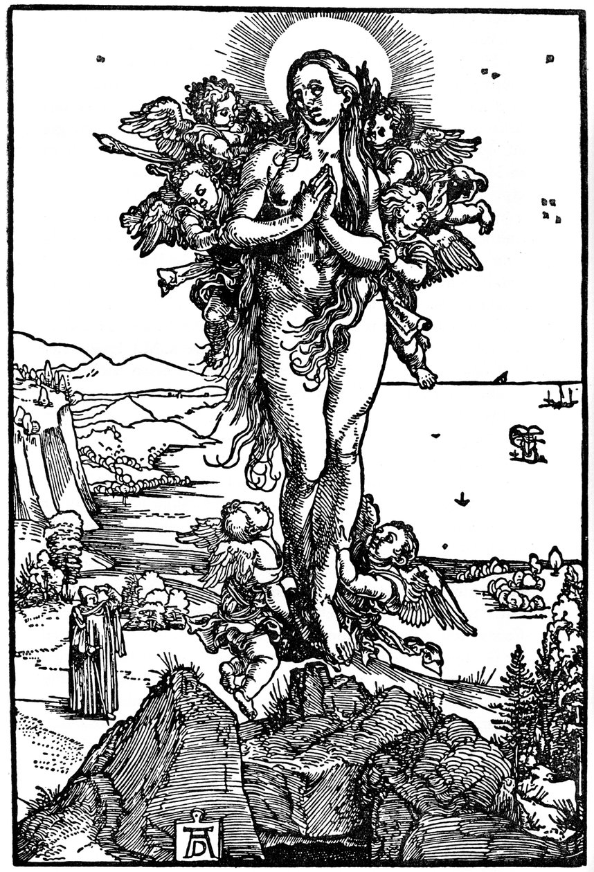 Maria Magdalenas himmelfart, 1507-1510, 1936 af Albrecht Dürer