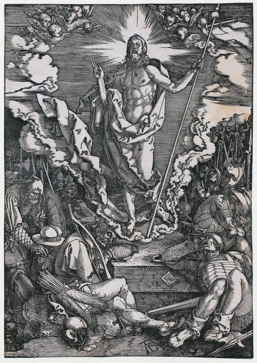Kristi opstandelse, ark 12 i serien »Den store passion« af Albrecht Dürer