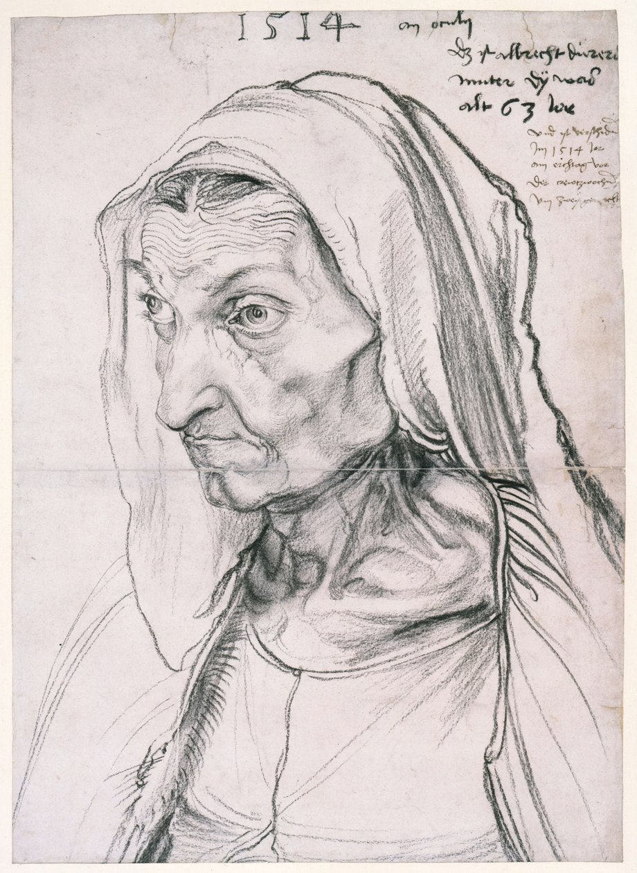 Barbara Dürer, født Holper / Barbara Dürer, kunstnerens mor af Albrecht Dürer
