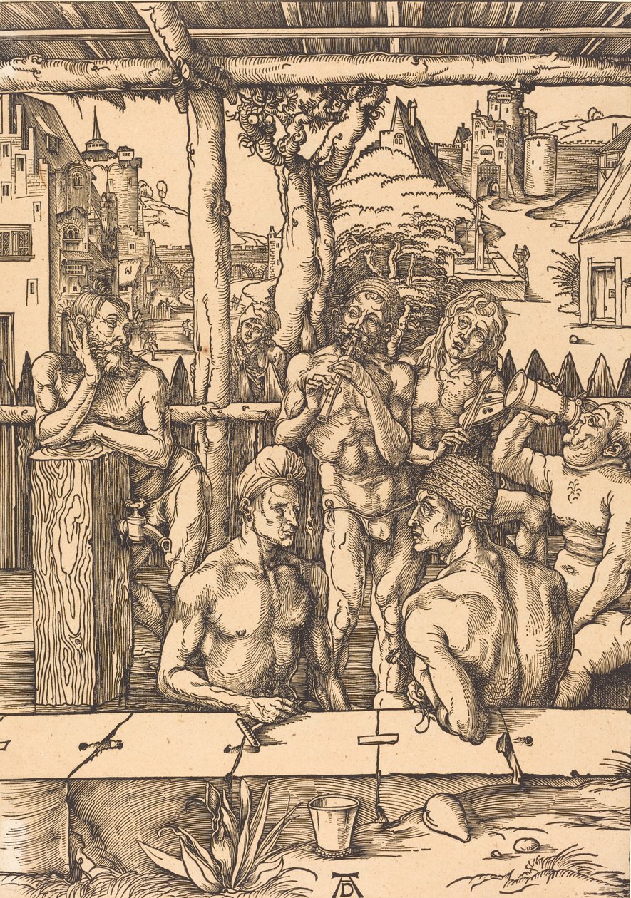 Badehus, ca. 14961497. af Albrecht Dürer