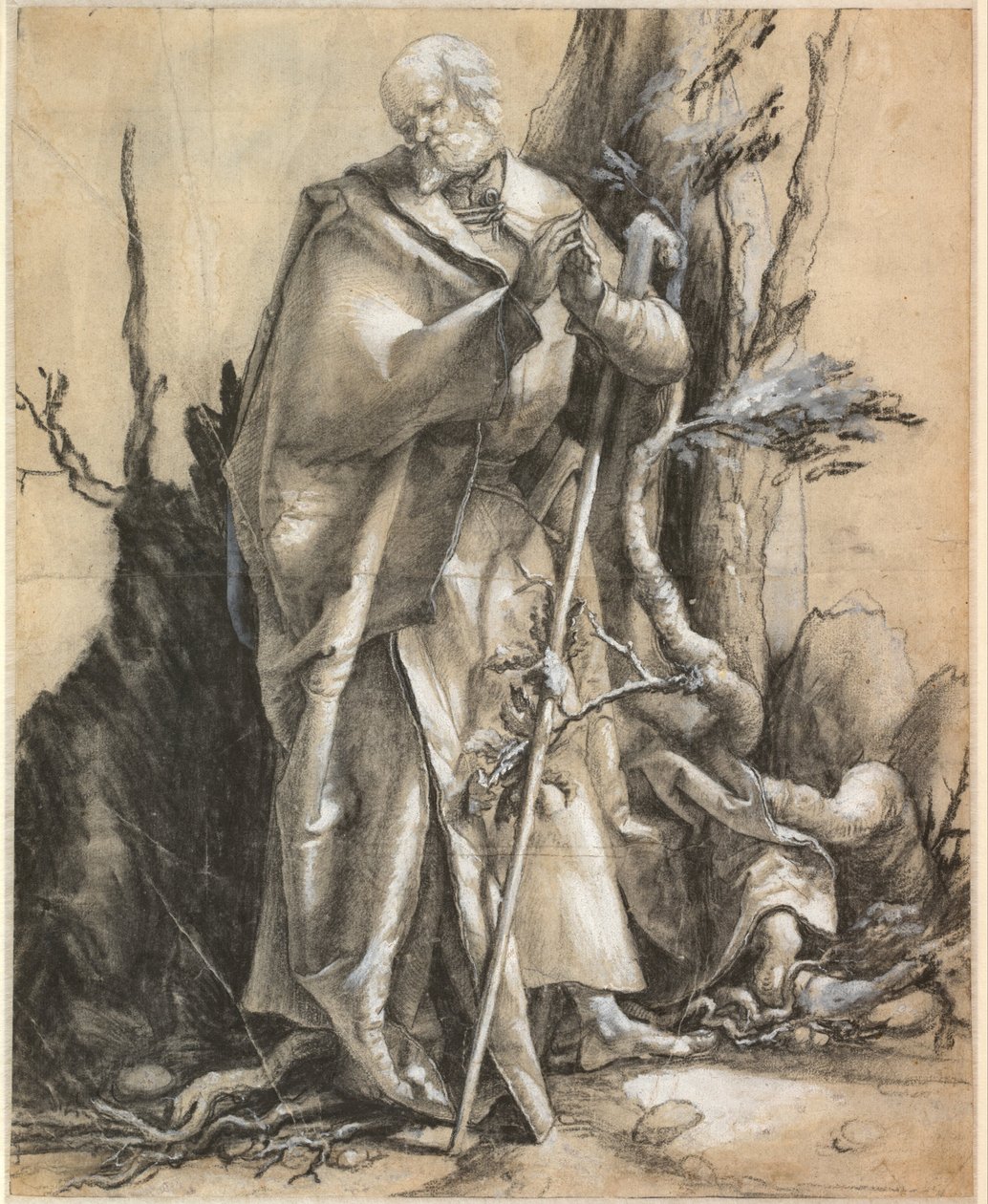 Skægget helgen i en skov af Albrecht Dürer