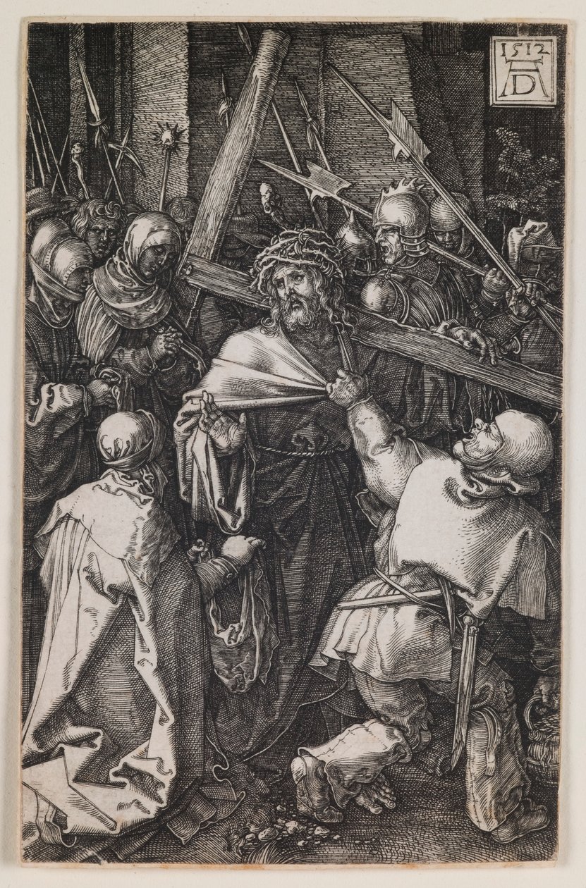Bearing of the Cross, fra serien "The Engraved Passion" af Albrecht Dürer