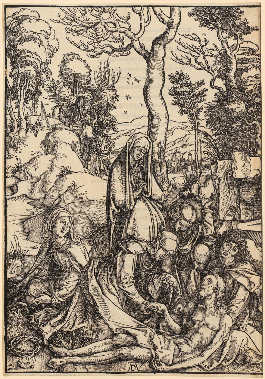 Kristi begrædning, blad 9 i serien »Den store passion« af Albrecht Dürer