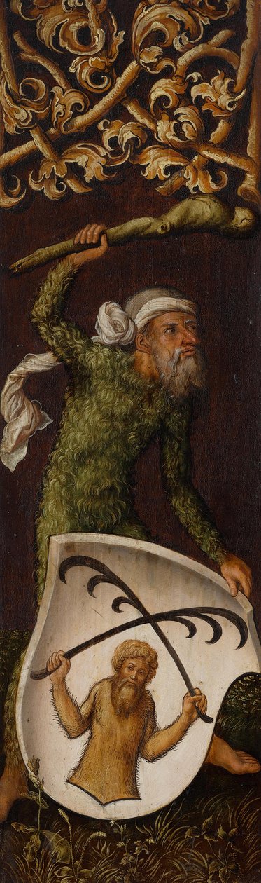 Portrættriptykon af Oswolt Krel, venstre fløj: »Vild mand« med Oswolt Krels våbenskjold af Albrecht Dürer