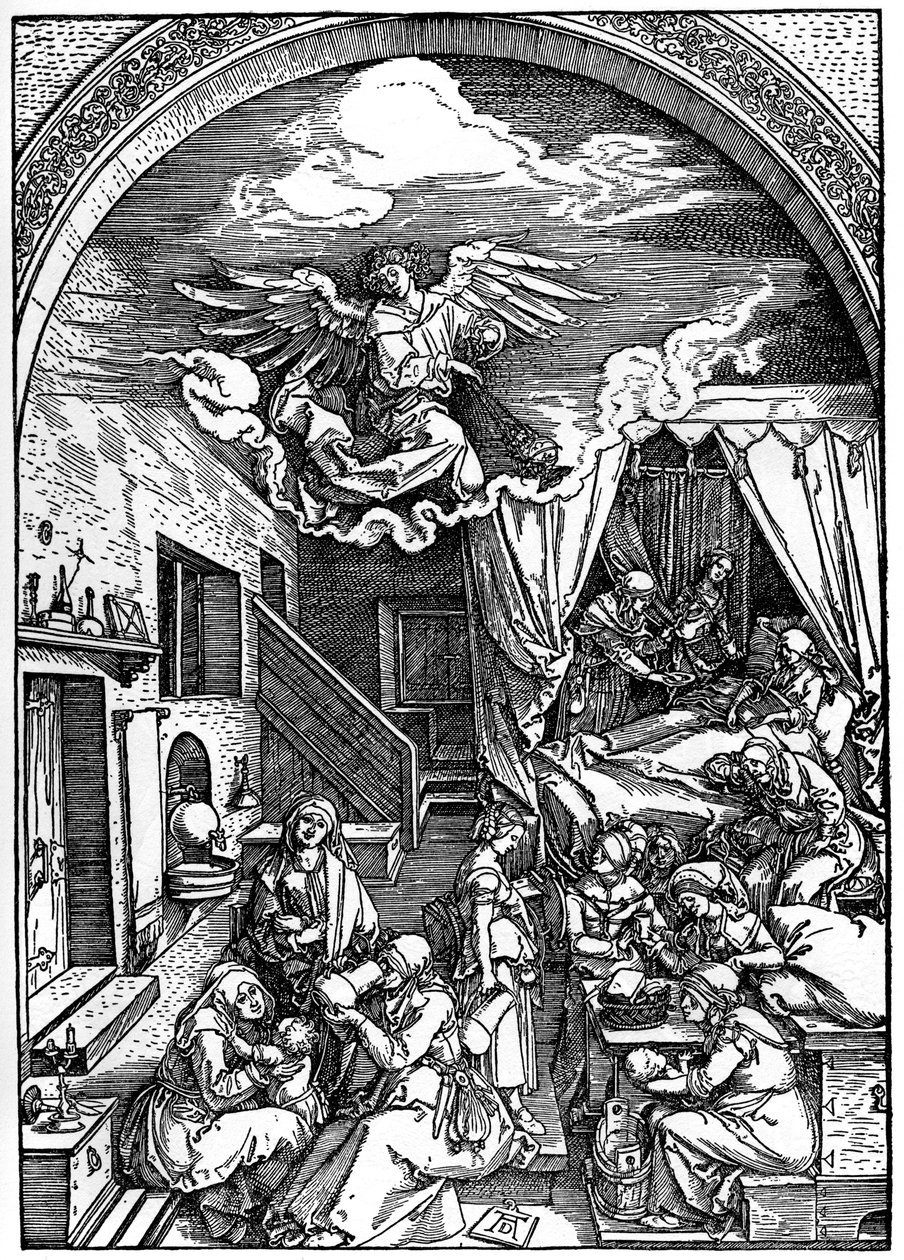 Jomfruens fødsel, 1502-1505, 1936 af Albrecht Dürer