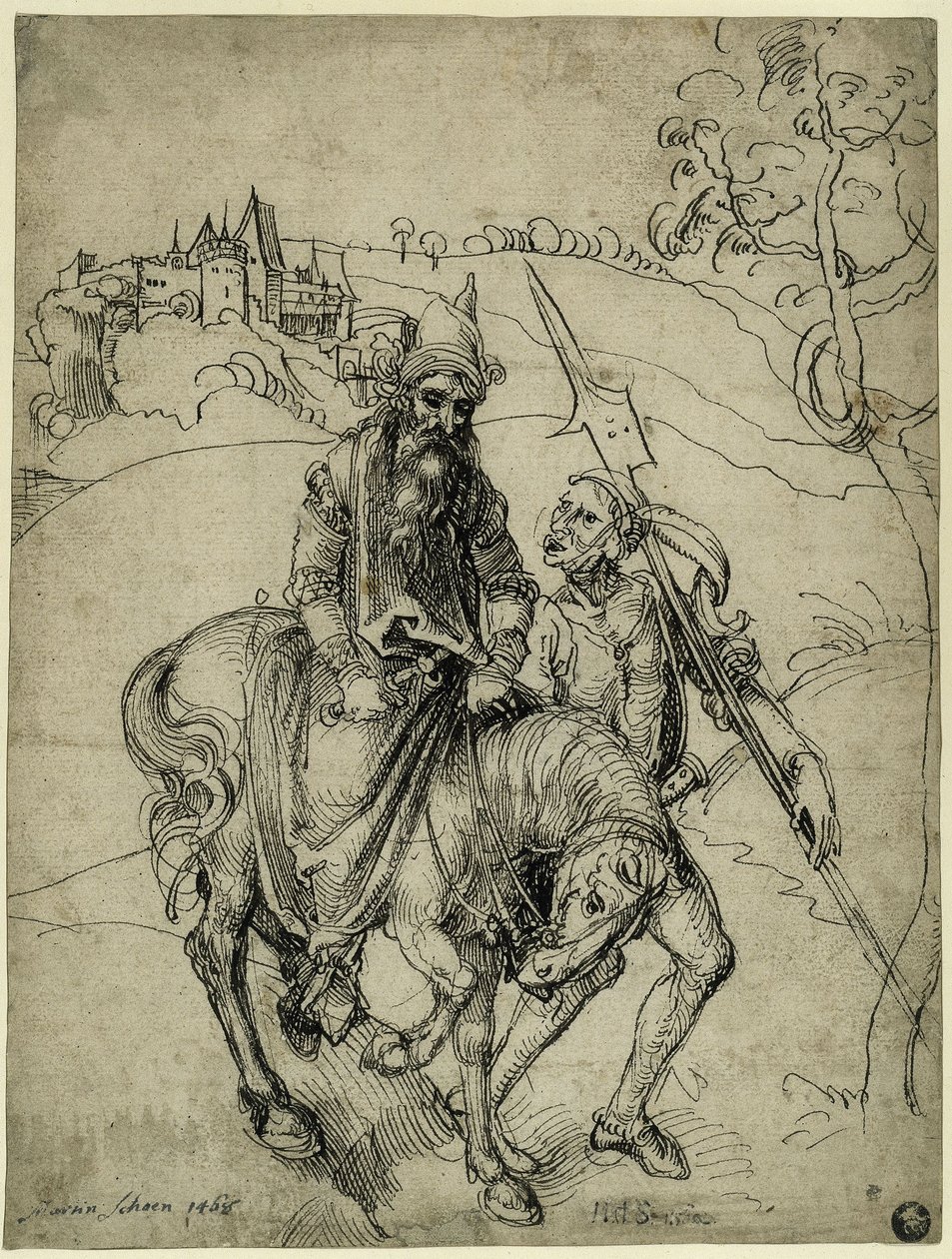 Blind rytter (Belisarius?) af Albrecht Dürer