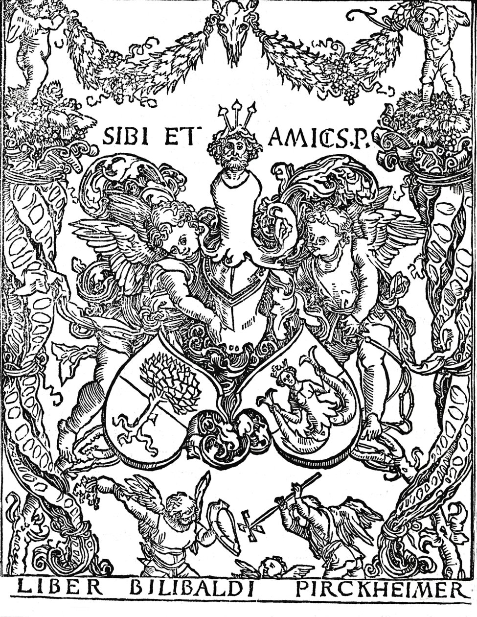 Bogplade af Willibald Pirkheimer, c1502-1503, 1906 af Albrecht Dürer
