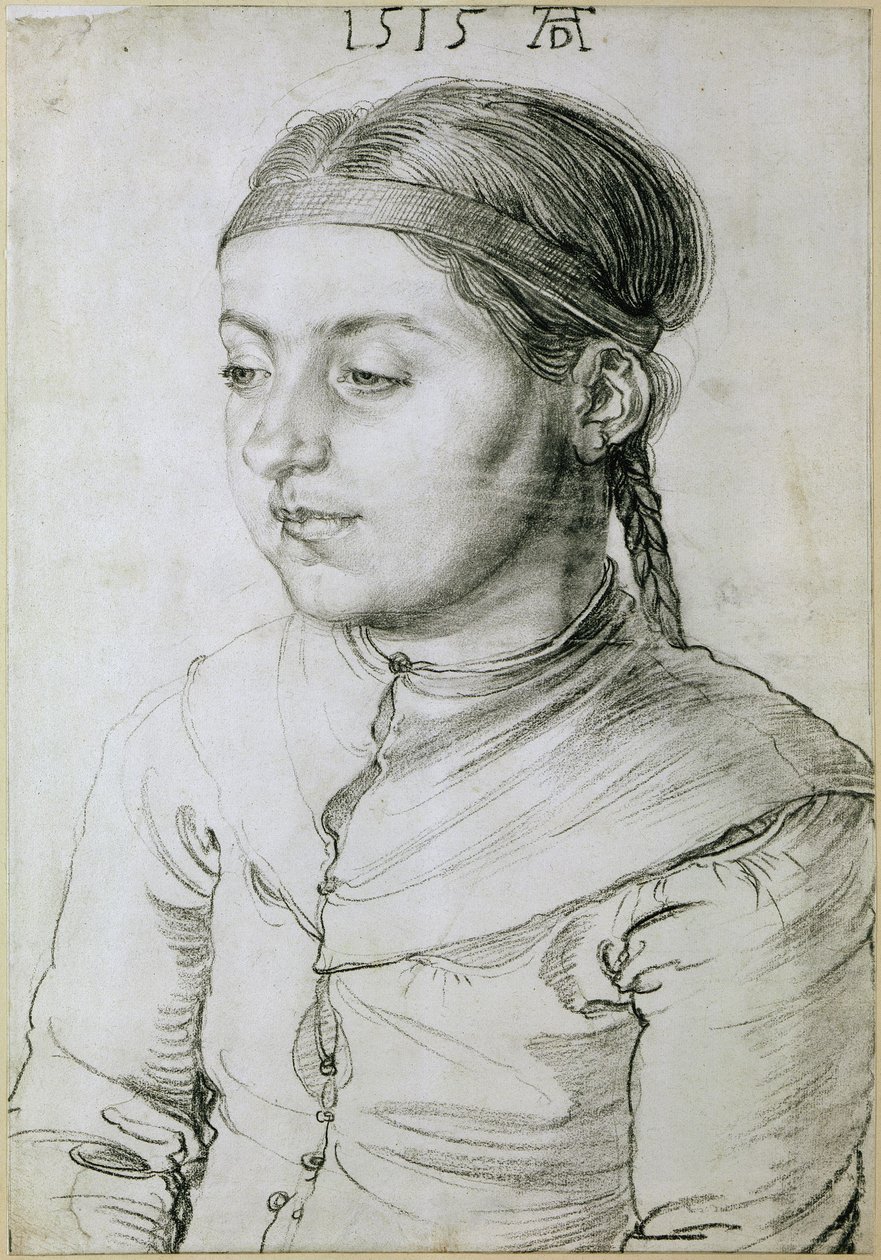 Brystbillede af en ung pige af Albrecht Dürer