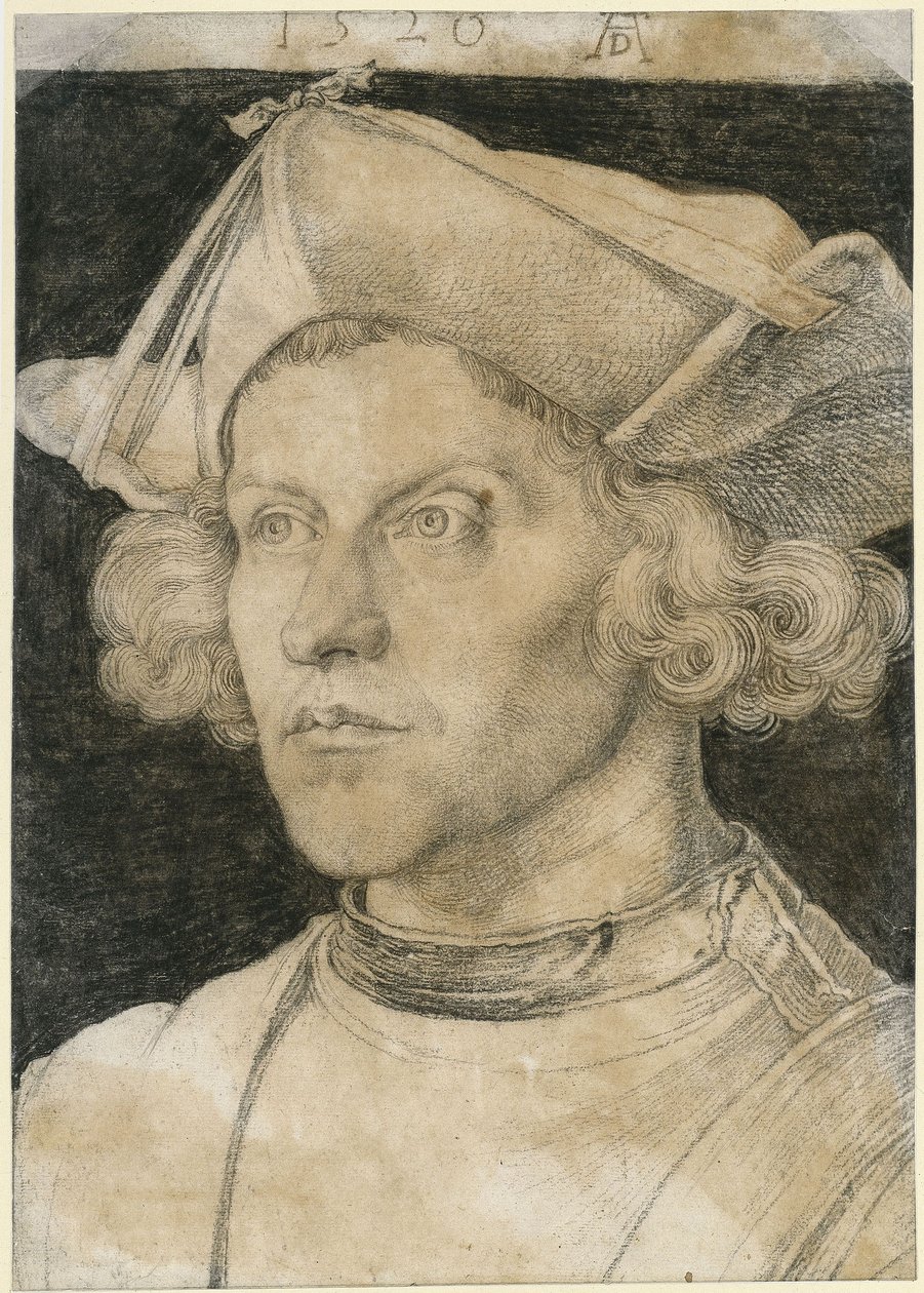 Brystbillede af en ung mand af Albrecht Dürer