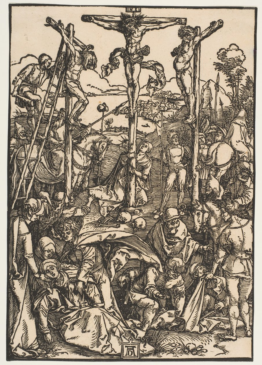 Golgata med de tre kors, ca. 1503. af Albrecht Dürer