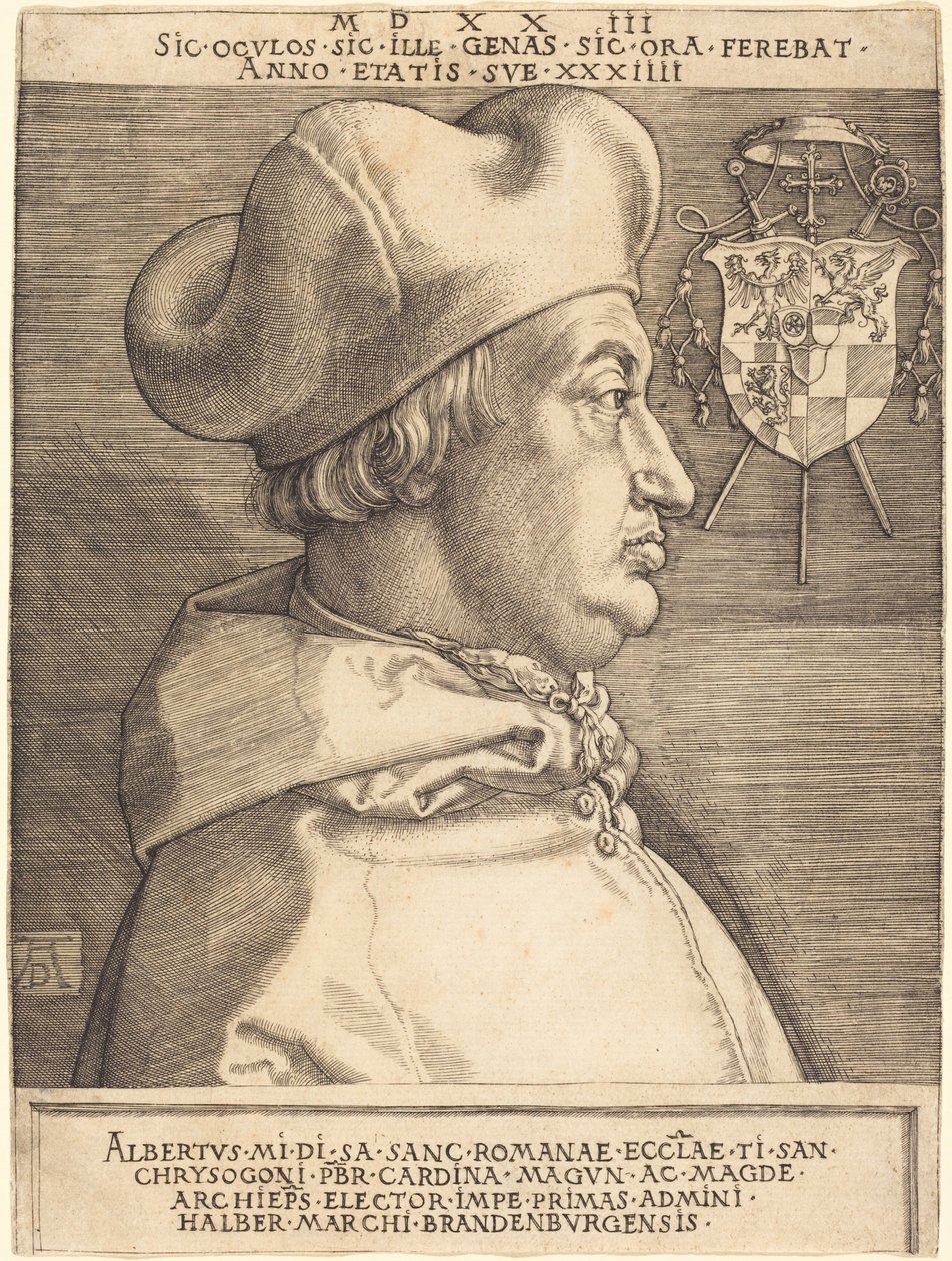 Kardinal Albrecht af Brandenburg („Den store kardinal“) af Albrecht Dürer