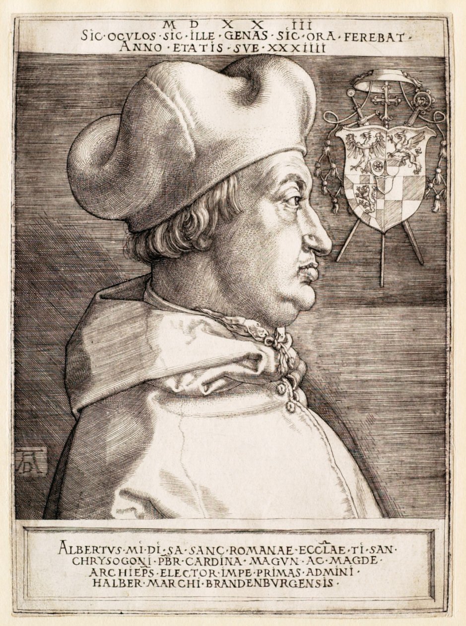 Kardinal Albrecht af Brandenburg (Den store kardinal) af Albrecht Dürer
