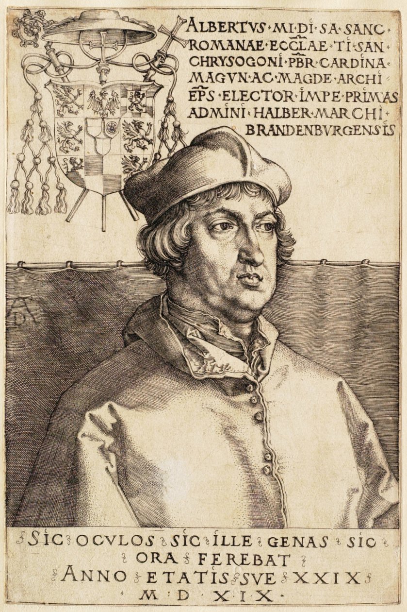 Kardinal Albrecht af Brandenburg (Den lille kardinal) af Albrecht Dürer